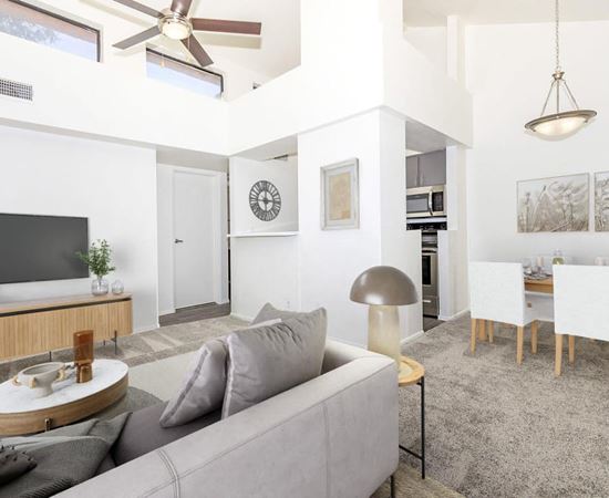 Living Room and Dining Room at Winterhaven Apartments in Tucson Arizona